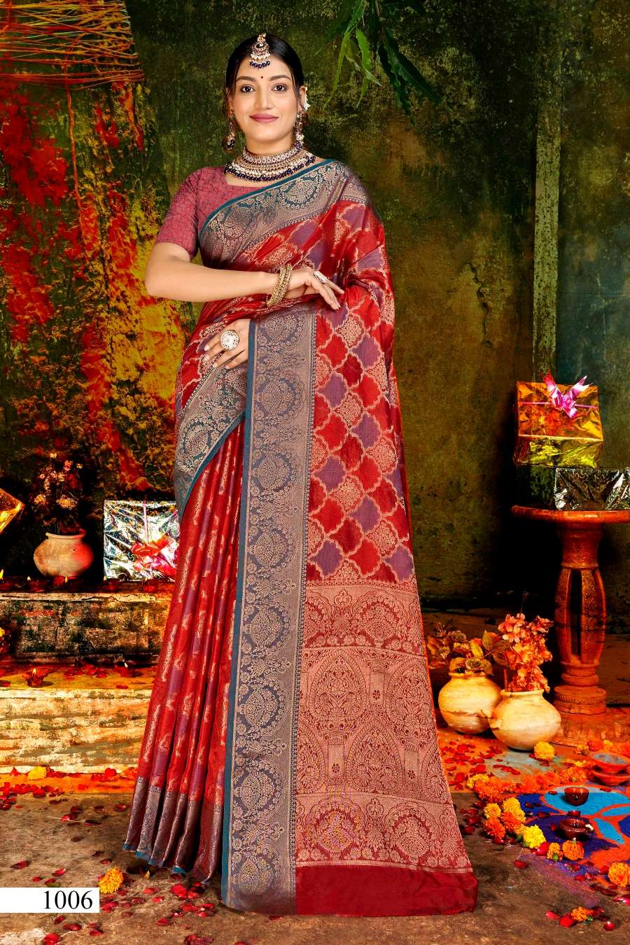 Saroj Swarn Mahotsav Vol -13 Designer Soft Organza Saree Wholesale catalog