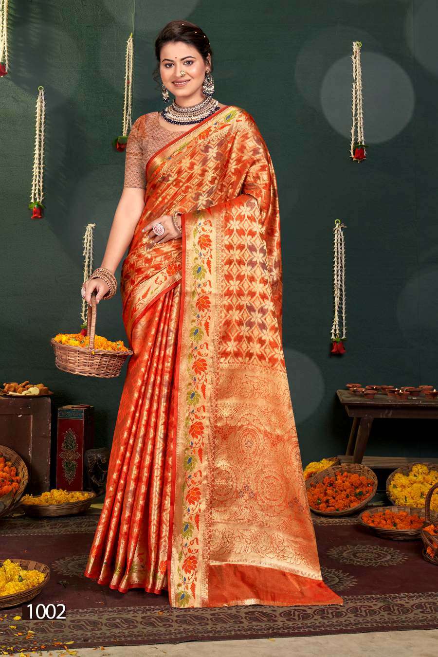 Saroj Swarn Mahotsav Vol -16 Designer Soft Organza Saree Wholesale catalog