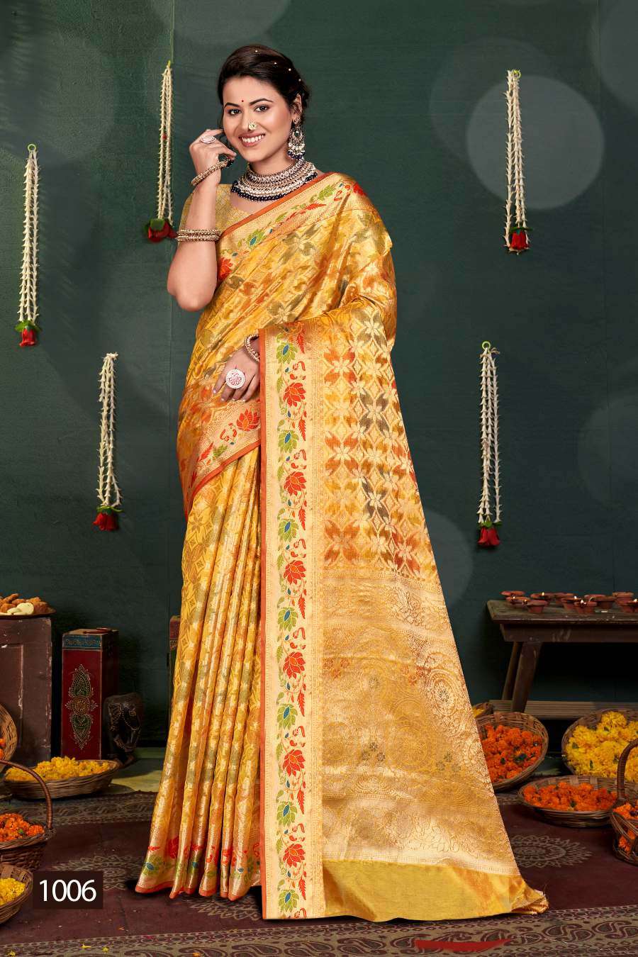 Saroj Swarn Mahotsav Vol -16 Designer Soft Organza Saree Wholesale catalog