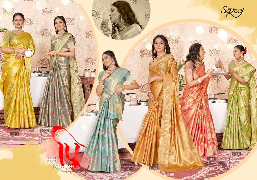 Saroj Swarn Mahotsav Vol -3 Designer Soft Organza Saree Wholesale catalog