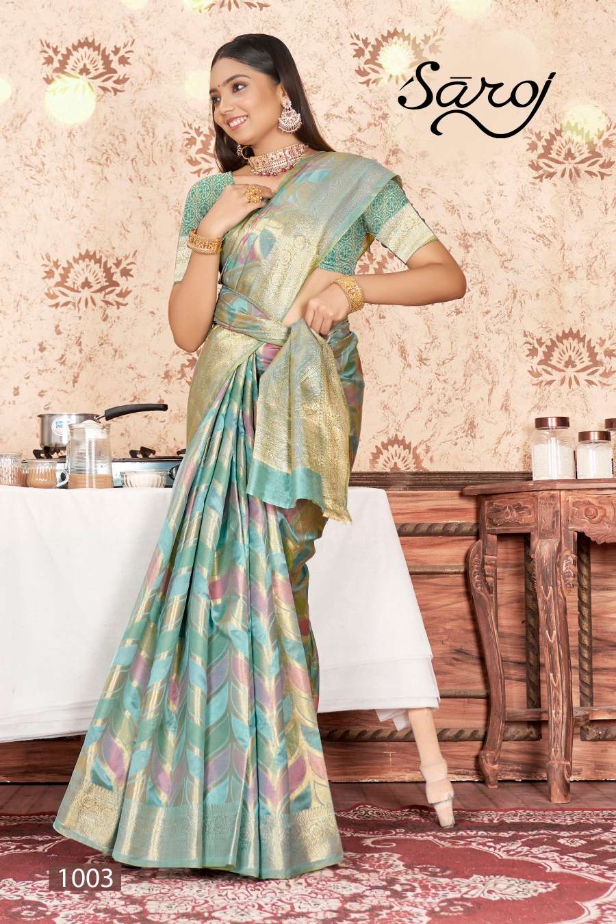 Saroj Swarn Mahotsav Vol -3 Designer Soft Organza Saree Wholesale catalog