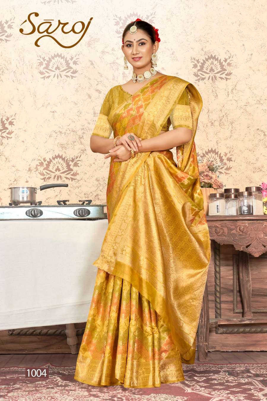 Saroj Swarn Mahotsav Vol -4 Designer Soft Organza Saree Wholesale catalog