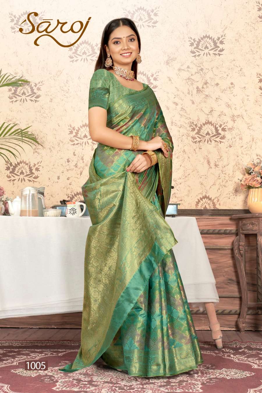 Saroj Swarn Mahotsav Vol -4 Designer Soft Organza Saree Wholesale catalog