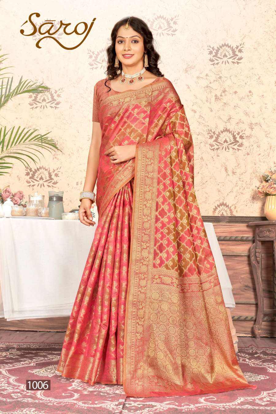Saroj Swarn Mahotsav Vol -4 Designer Soft Organza Saree Wholesale catalog