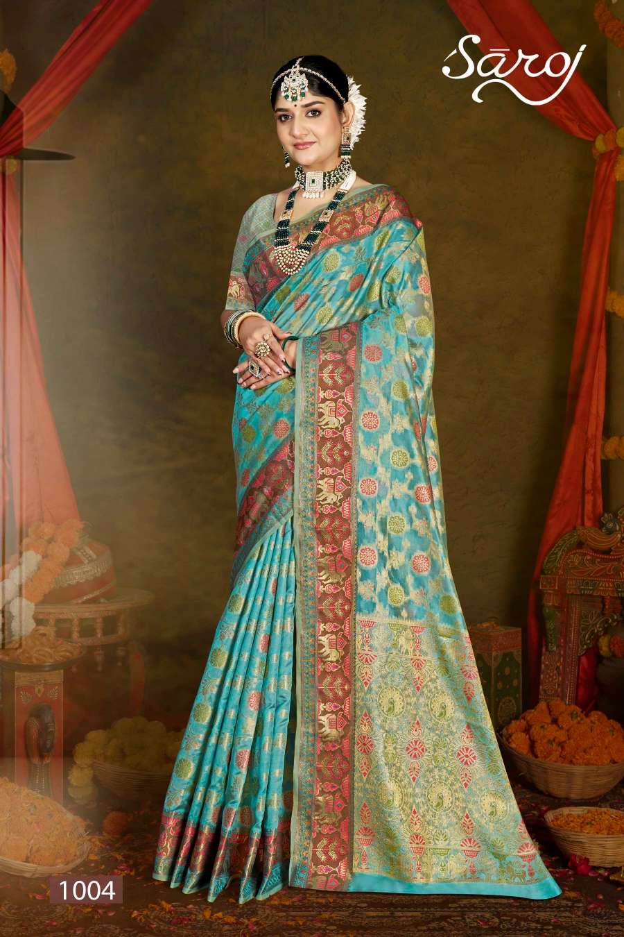 Saroj Swarn Mahotsav Vol -6 Designer Soft Organza Saree Wholesale catalog