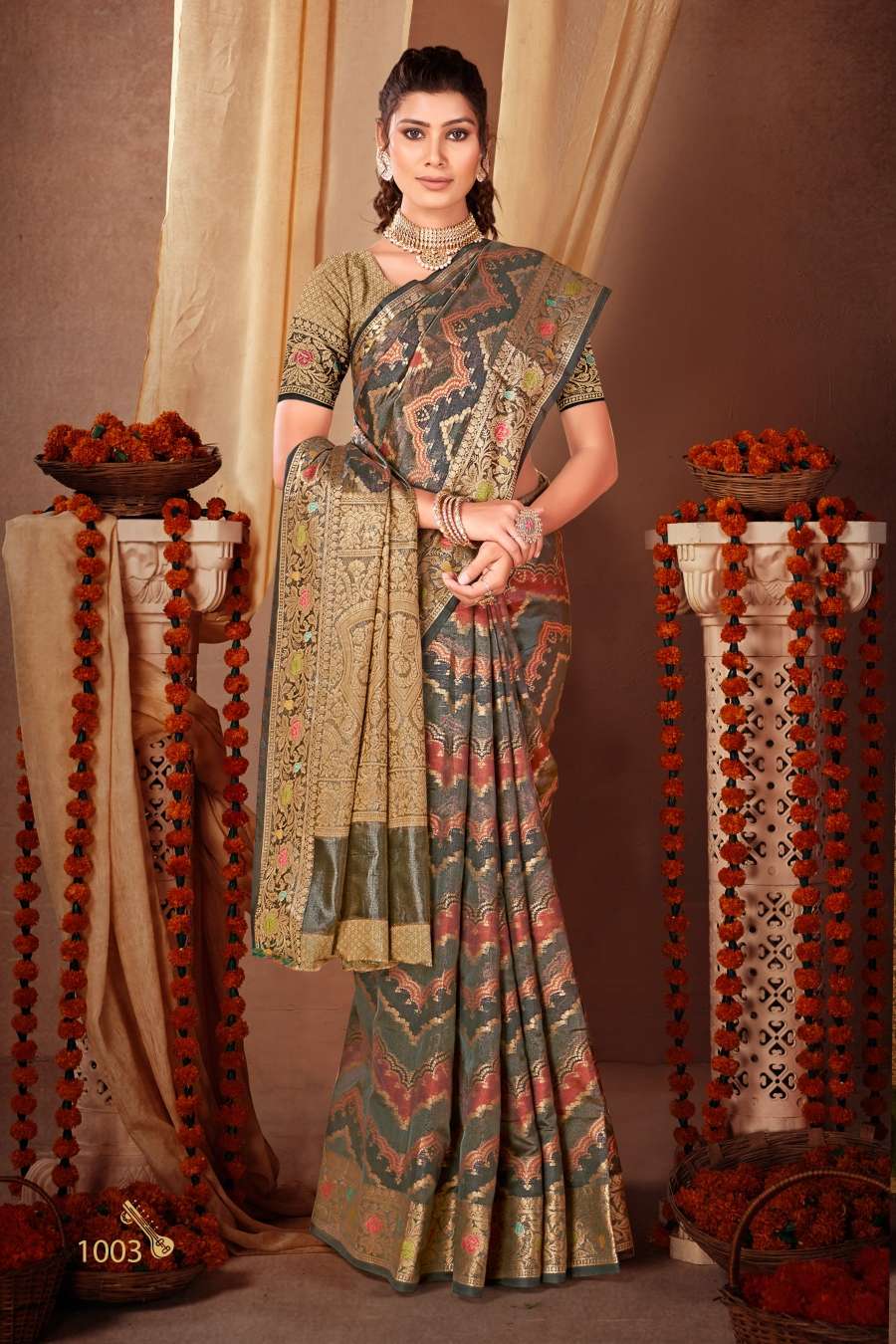Saroj Swarn Mahotsav Vol -7 Designer Soft Organza Saree Wholesale catalog