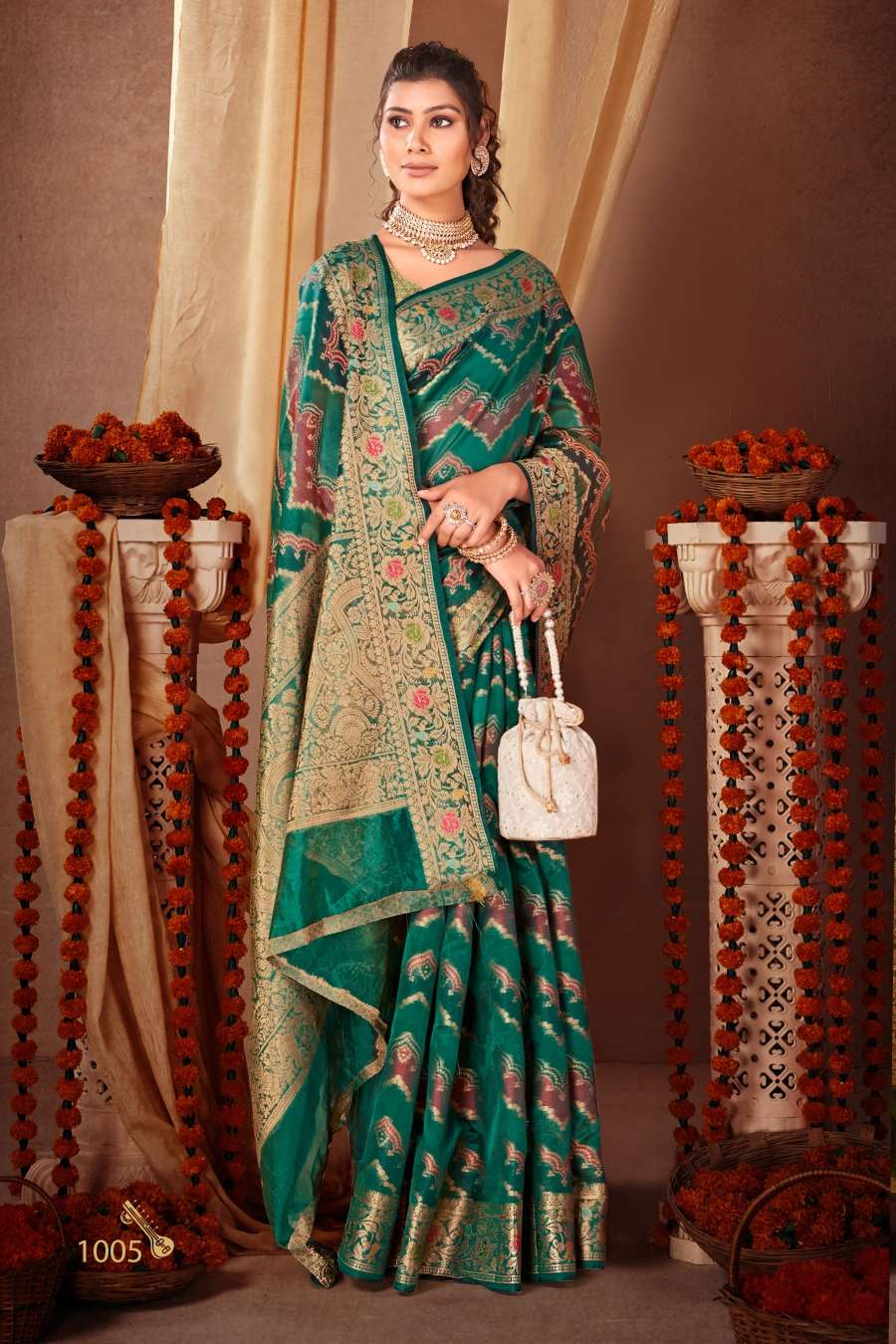 Saroj Swarn Mahotsav Vol -7 Designer Soft Organza Saree Wholesale catalog