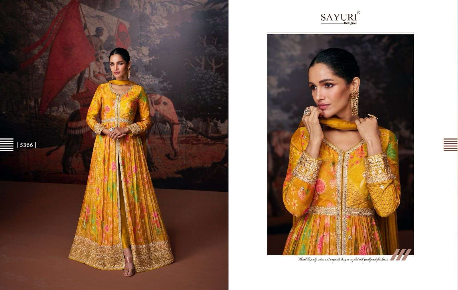 Sayuri Nazraana Real Georgette Designer Gown Kurti Wholesale catalog