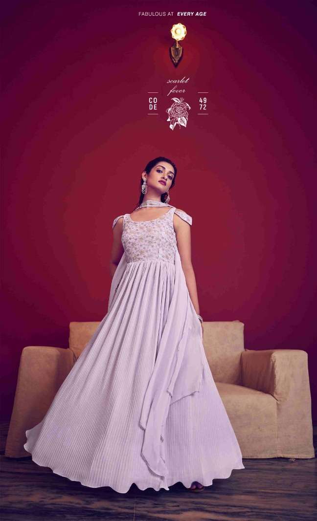 SHUBHKALA FLORY VOL.4972  Embroidered Stitched Long Gown Style Kurti Wholesale catalog