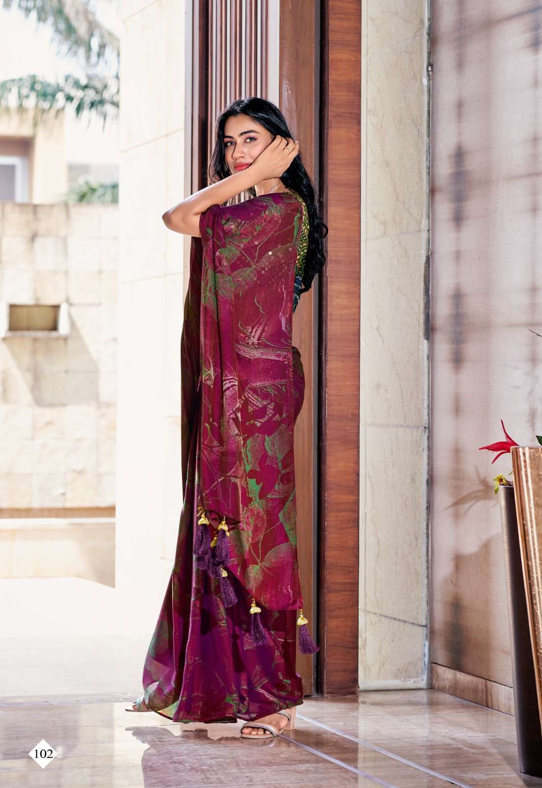Stavan Shannon  Embroidery Saree Wholesale catalog