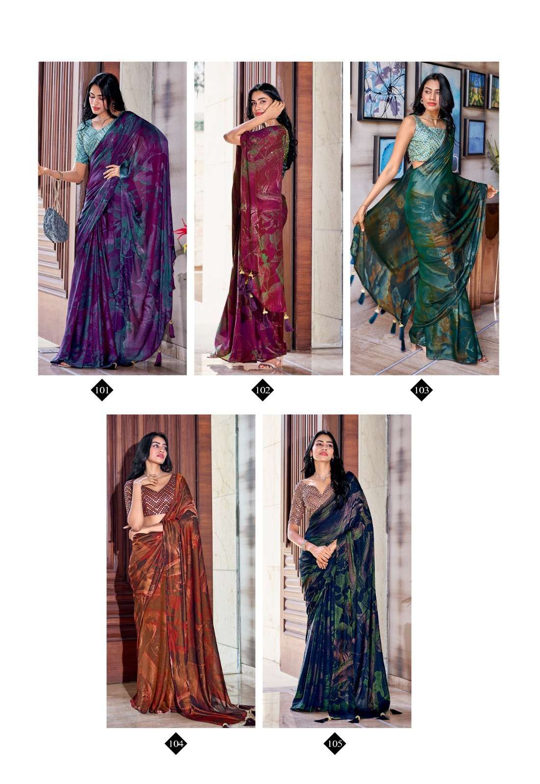 Stavan Shannon  Embroidery Saree Wholesale catalog