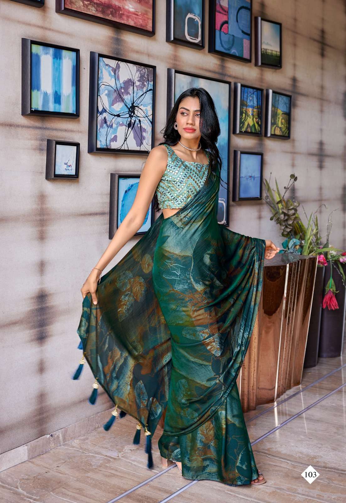 Stavan Shannon  Embroidery Saree Wholesale catalog