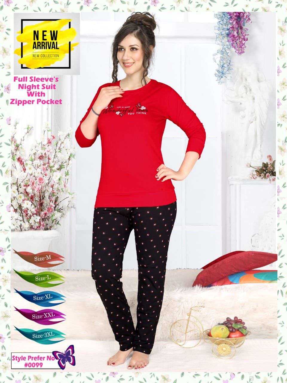Summer Special Vol At 99 Hosiery Cotton Night Suits Wholesale catalog