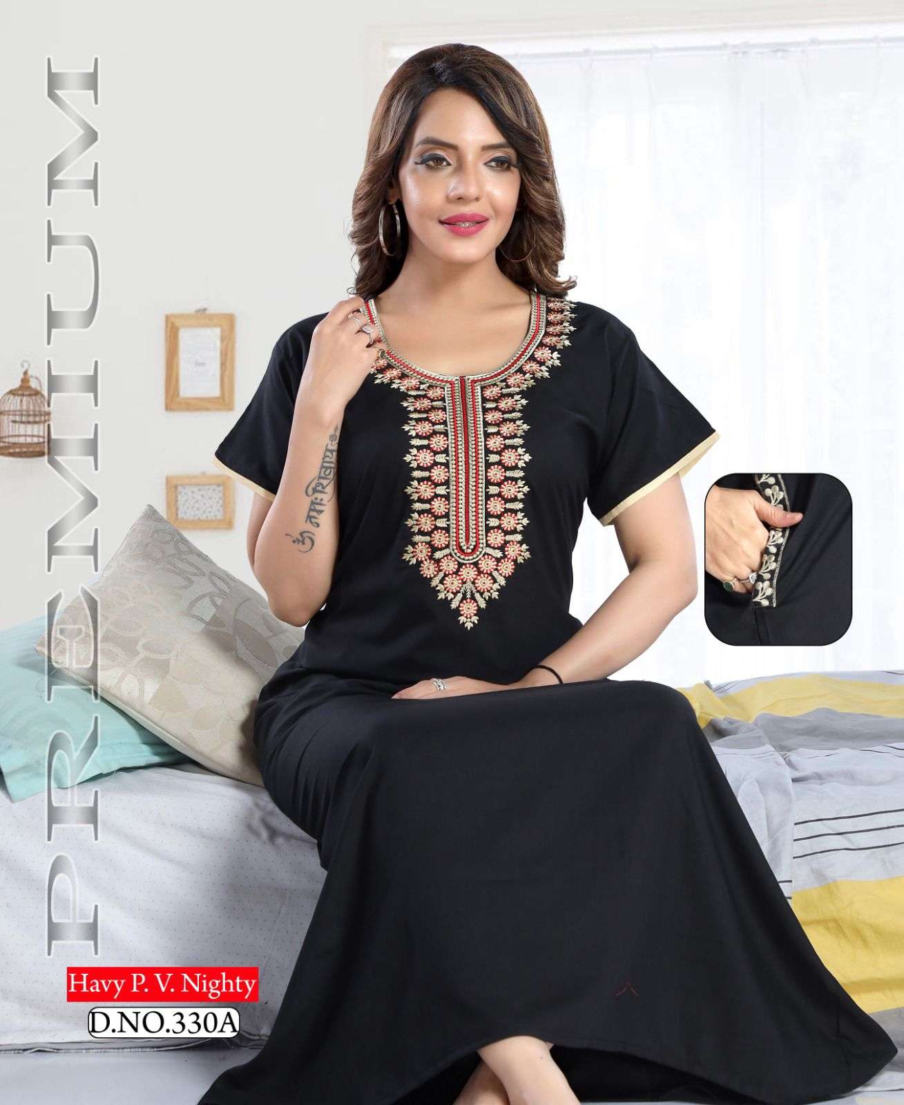 Buy Women's Velvet Embroidered Nighty Full Length For Winter Wear/Sleepwear  Nightdress Long Velvet Nighty (Pack of 2) (Maroon, Grey) Online at Best  Prices in India - JioMart.