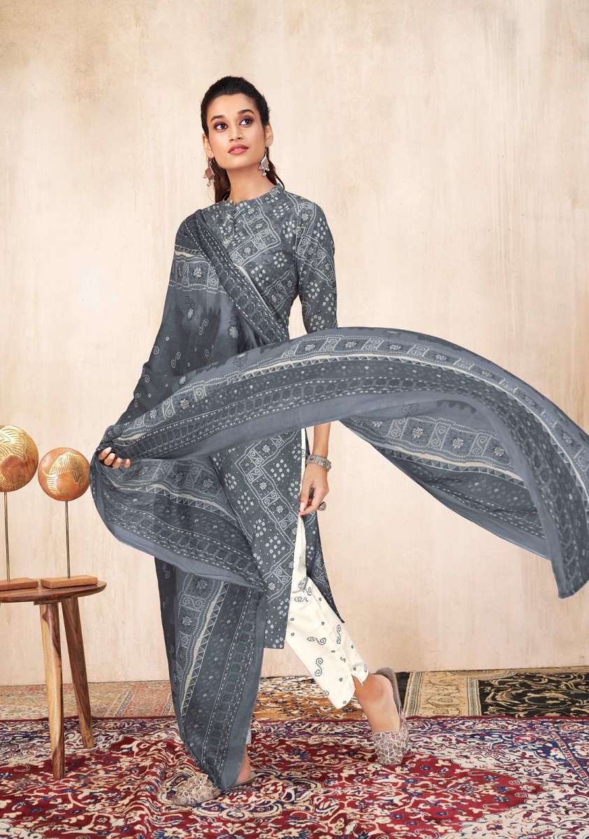 Suryajyoti Bandhani Lehriya Vol-4 -Kurti Pant With Dupatta -Wholesale Catalog