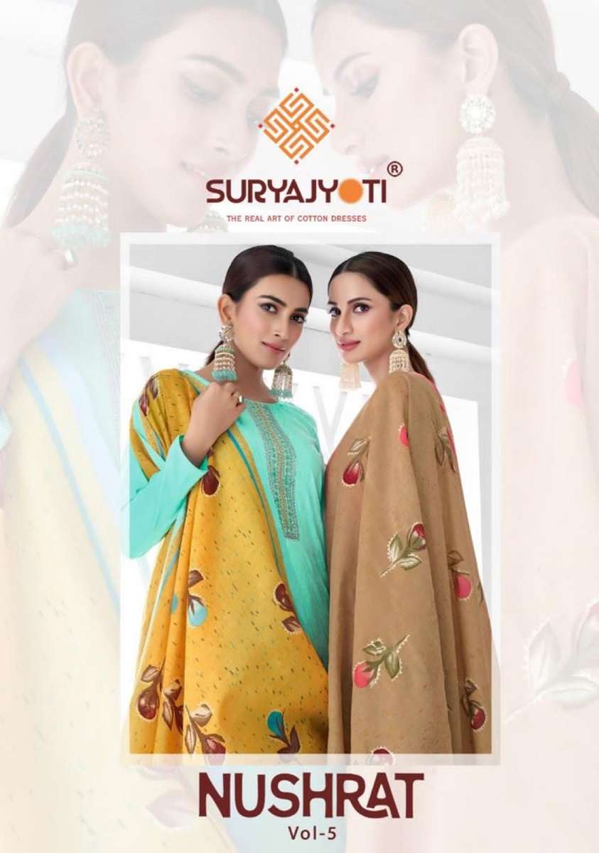 Suryajyoti Nushrat Vol-5 -Dress Material -Wholesale Catalog