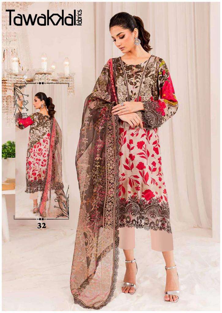 Tawakal Mehroz Vol-4 -Luxury Heavy Karachi Cotton Dress Material - Wholesale Catalog