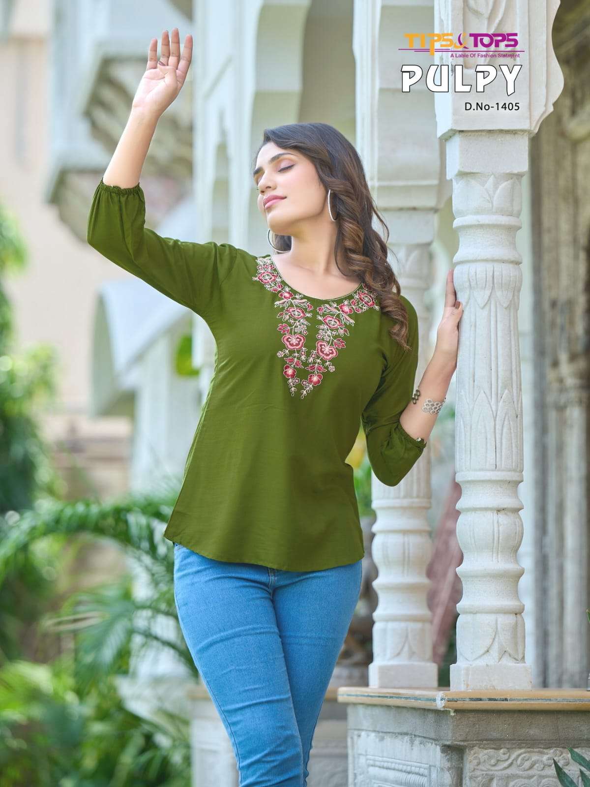 Tips And Tops Pulpy Vol 14 Rayon Fancy Short Tops Wholesale catalog