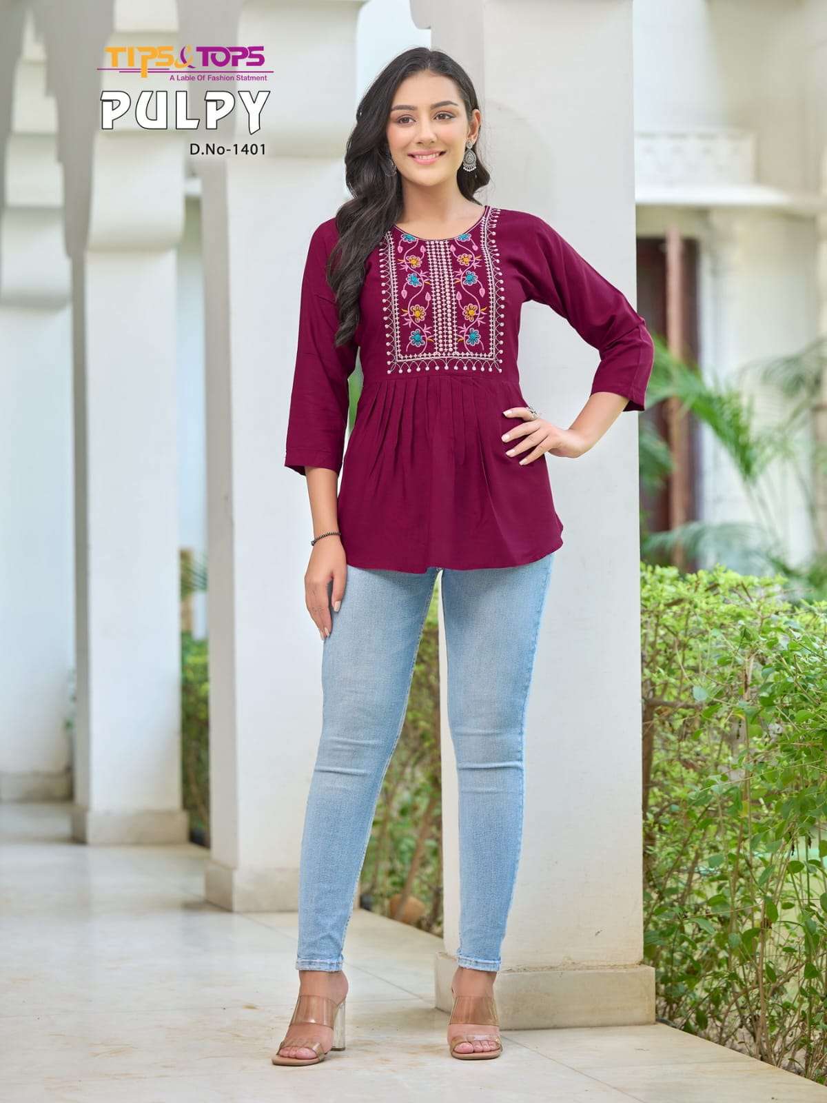 Tips And Tops Pulpy Vol 14 Rayon Fancy Short Tops Wholesale catalog