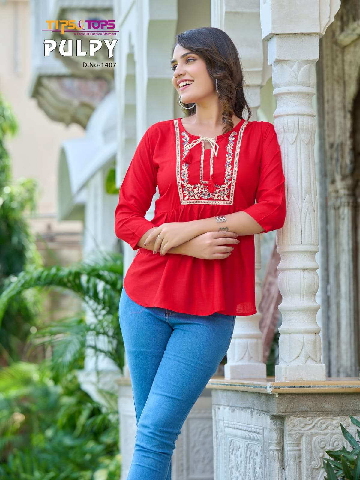 Tips And Tops Pulpy Vol 14 Rayon Fancy Short Tops Wholesale catalog