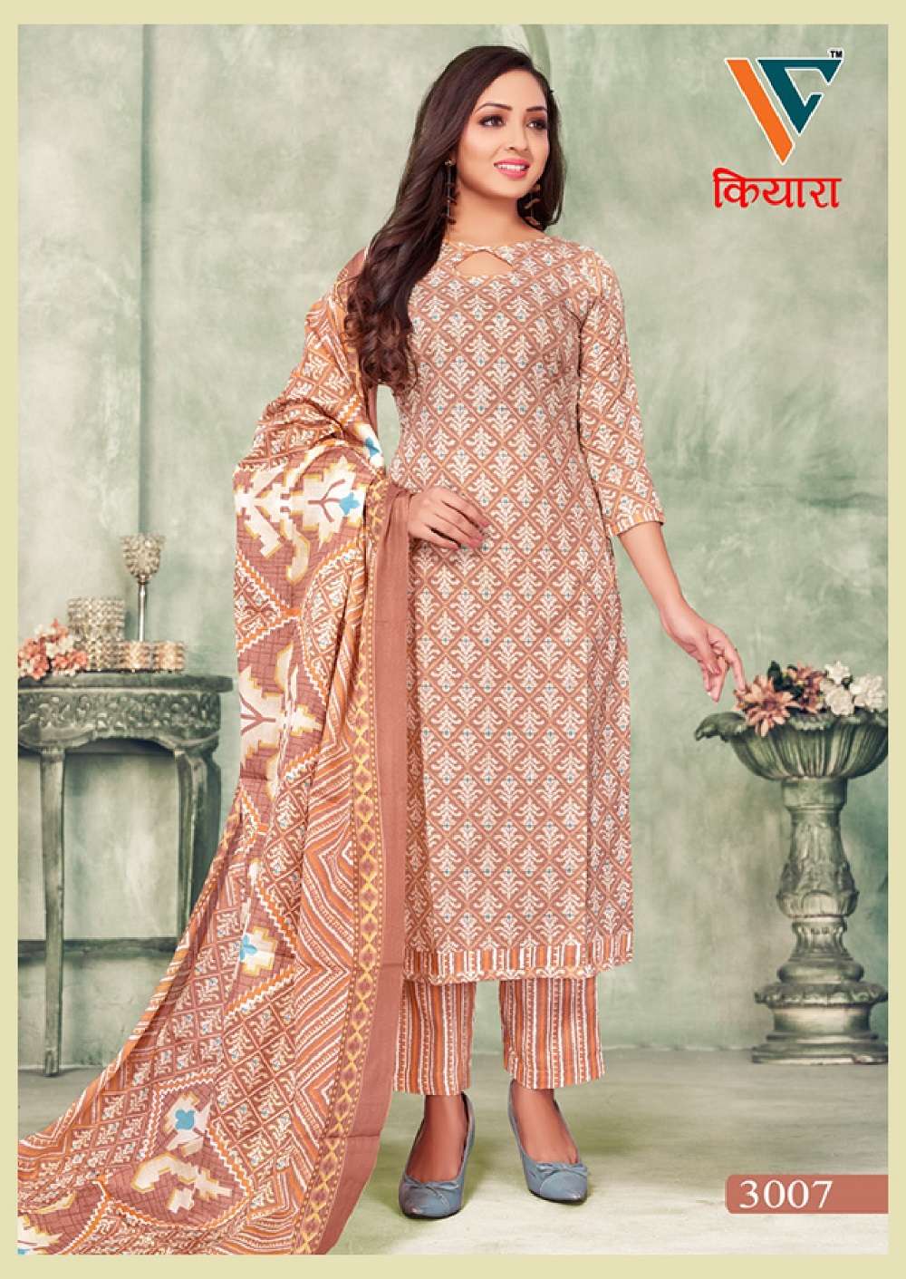 Vandana C Kiara Vol 3 Premium Foli Print Dress Material Wholesale catalog