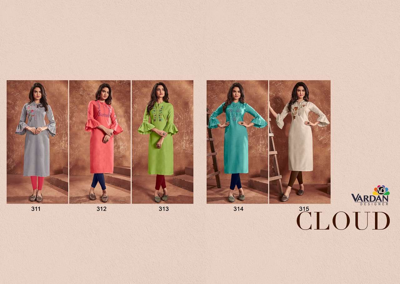 Vardan Designer Cloud Vol-1 Kurti Wholesale catalog
