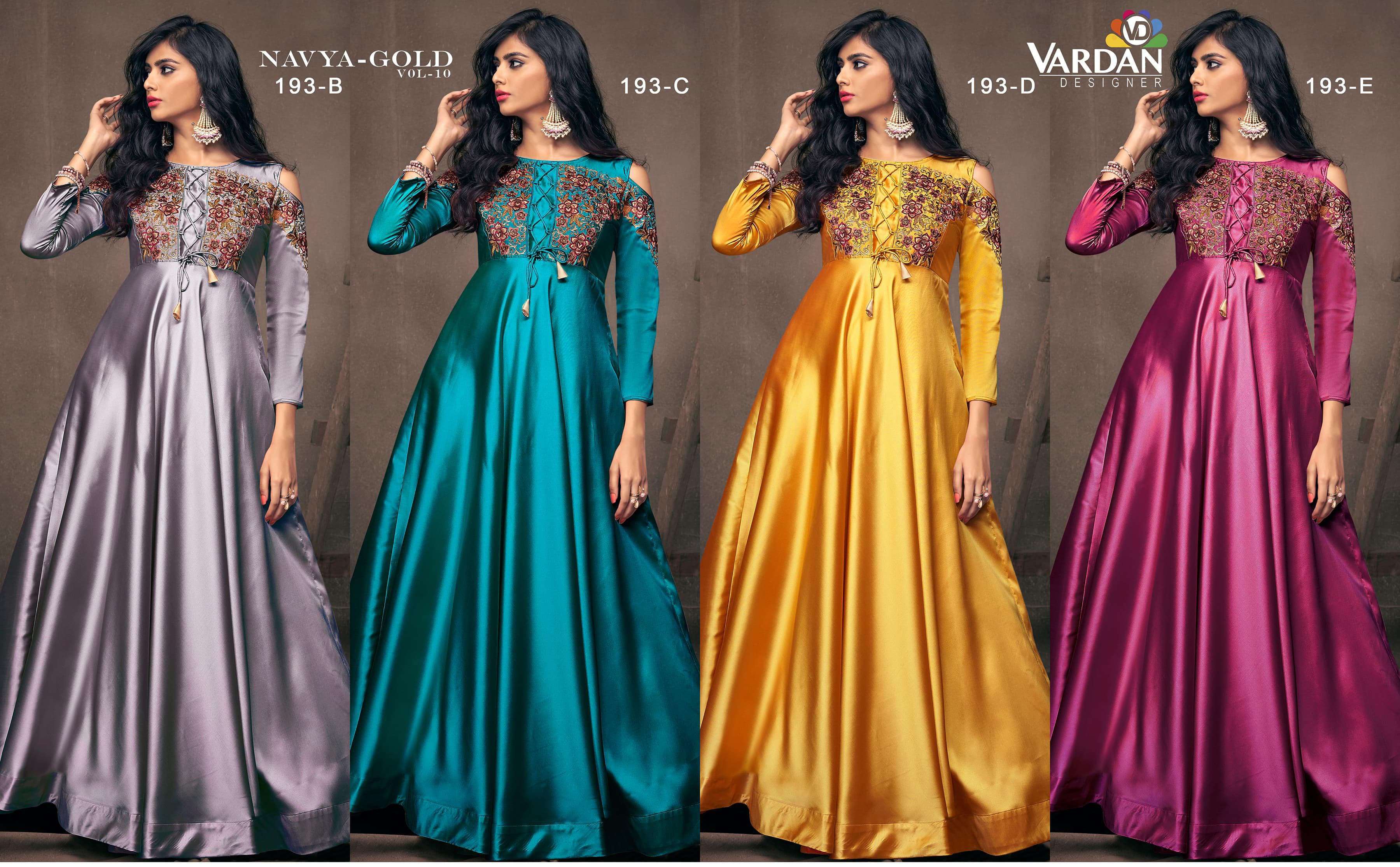 Vardan Designer Navya Vol-10 Gold Kurti Wholesale catalog