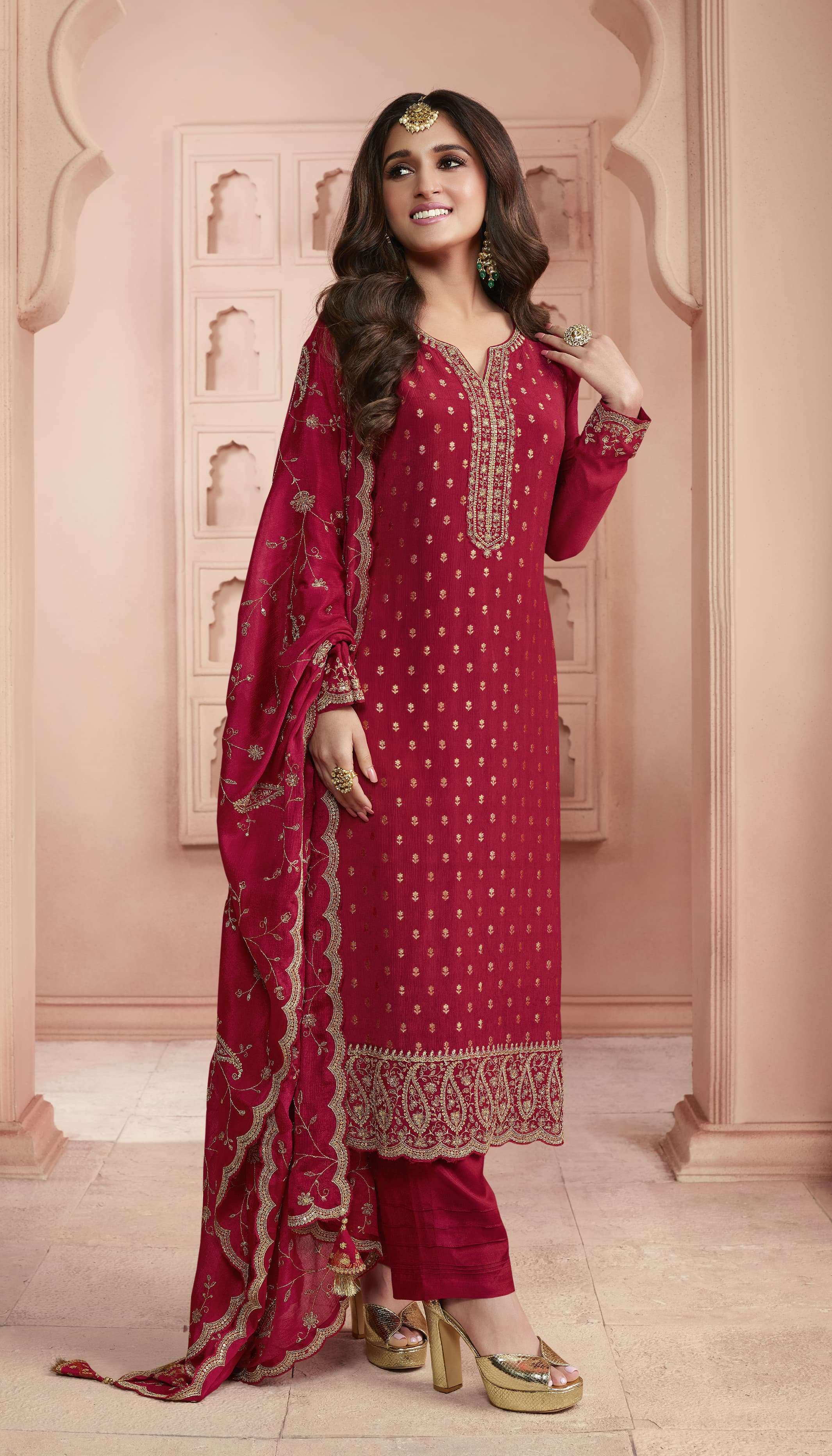 Vinay Kuleesha Swarnaa Embroidery Salwar Kameez Wholesale catalog