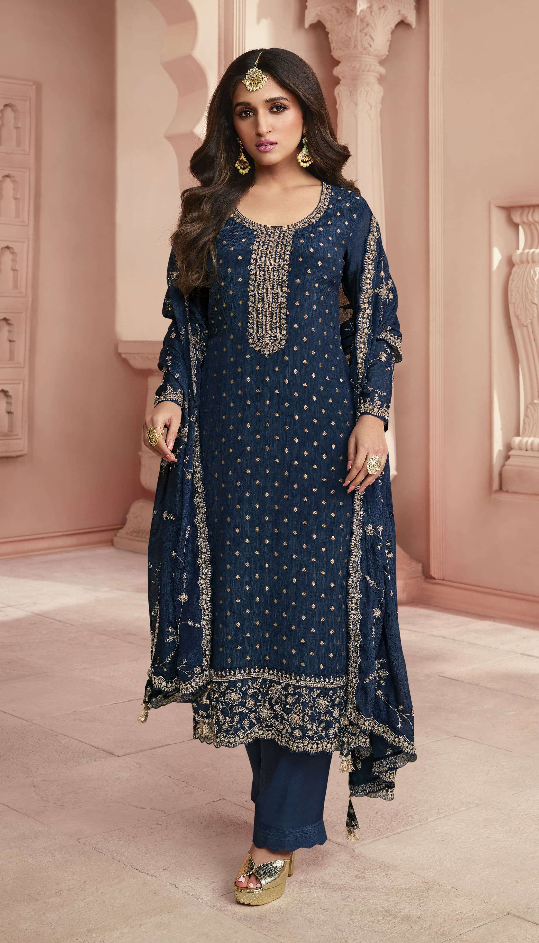 Vinay Kuleesha Swarnaa Embroidery Salwar Kameez Wholesale catalog