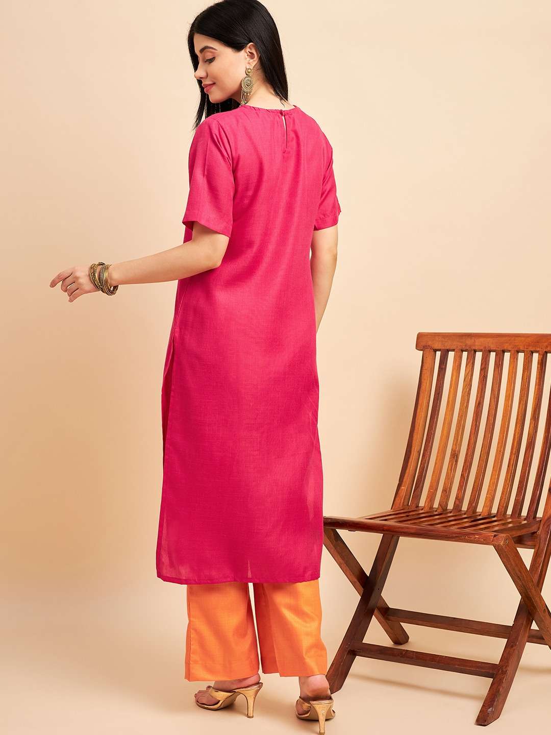 Vishwa 48097 Polyester Solid Kurti Dupatta With Palazzo Wholesale catalog