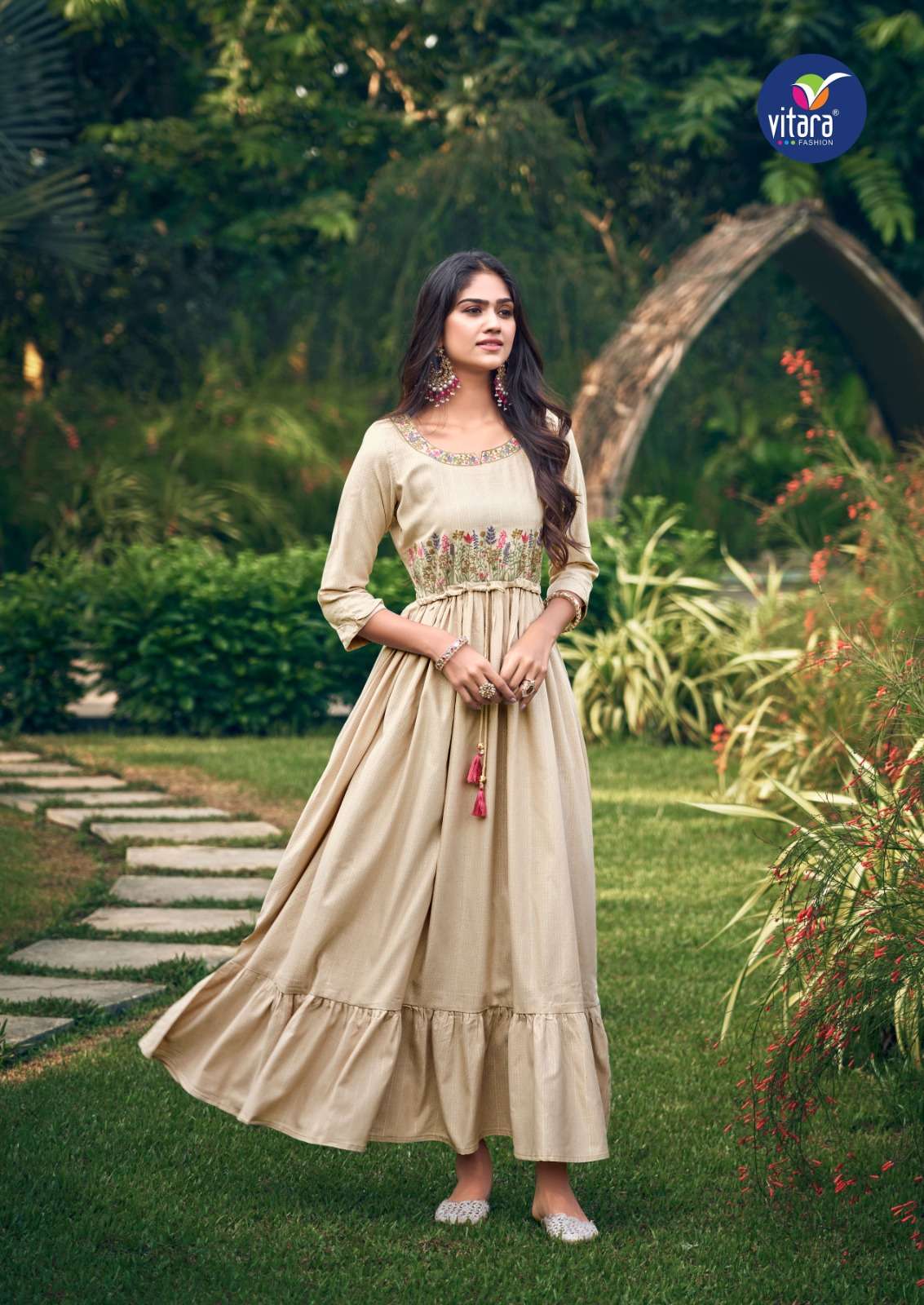 vitara fashion SENTRO cotton weaving fabric Kurti Wholesale catalog