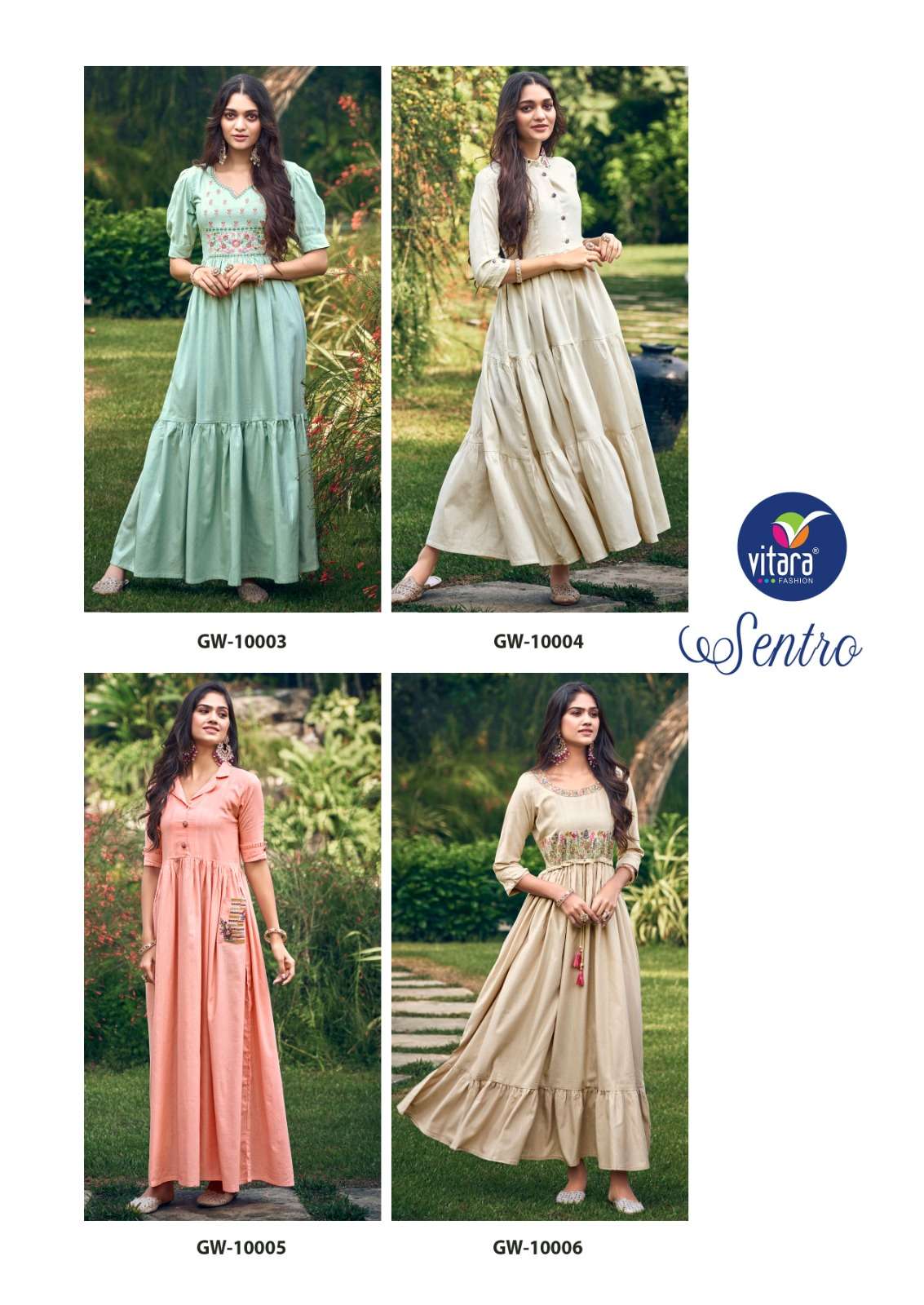 vitara fashion SENTRO cotton weaving fabric Kurti Wholesale catalog