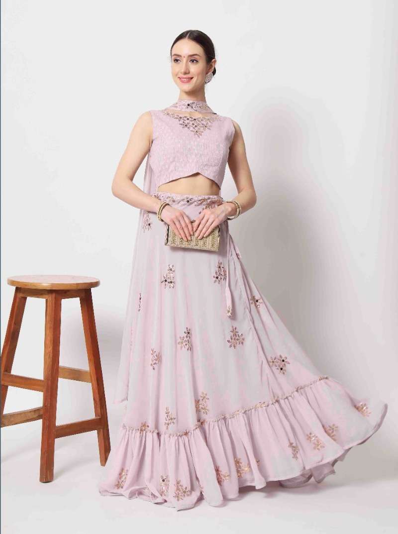 VOL. 7076 Bridal Thread Embroidered Semi Stitched Lehenga Choli Wholesale catalog