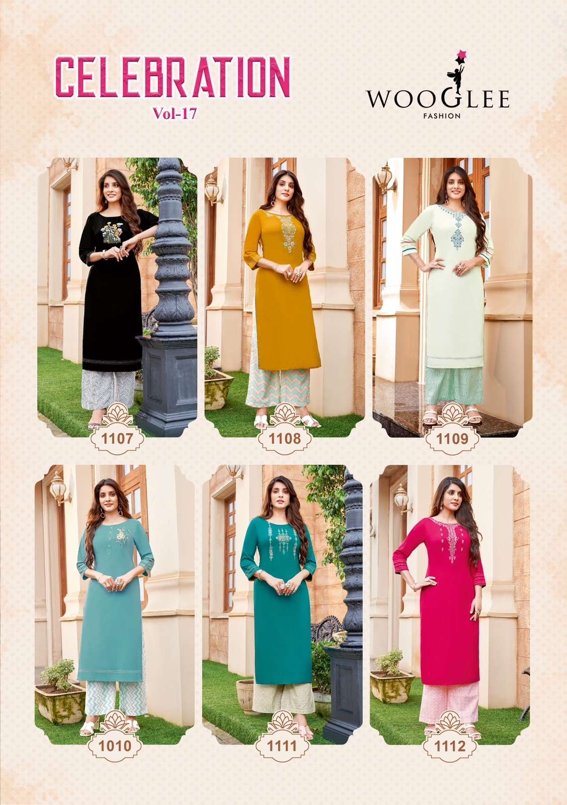 WOOGLEE CELEBRATION VOL 17 Kurti Wholesale catalog