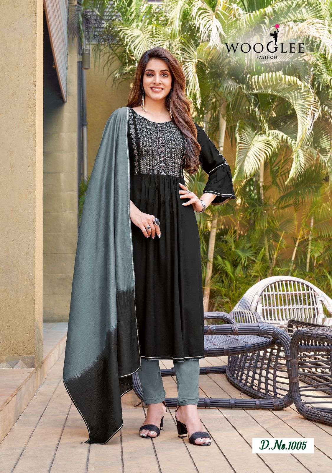 WOOGLEE PRITAM Rayon Weaving with work Kurti Wholesale catalog