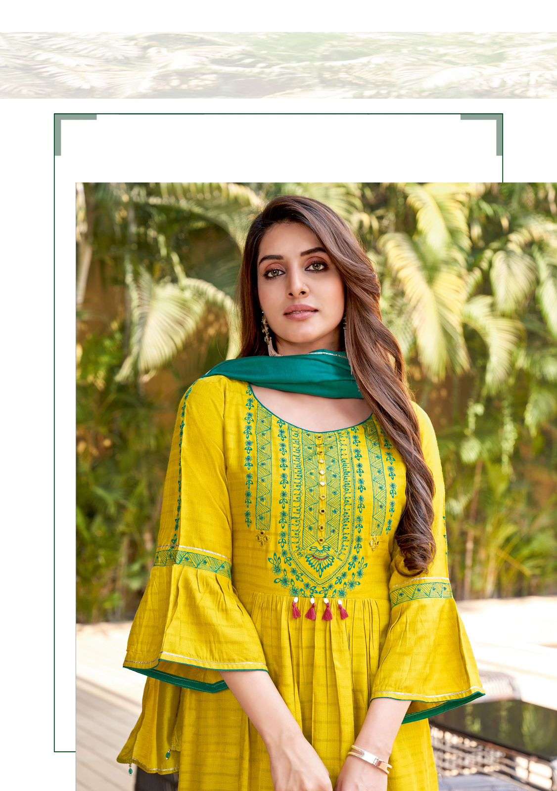 WOOGLEE PRITAM Rayon Weaving with work Kurti Wholesale catalog