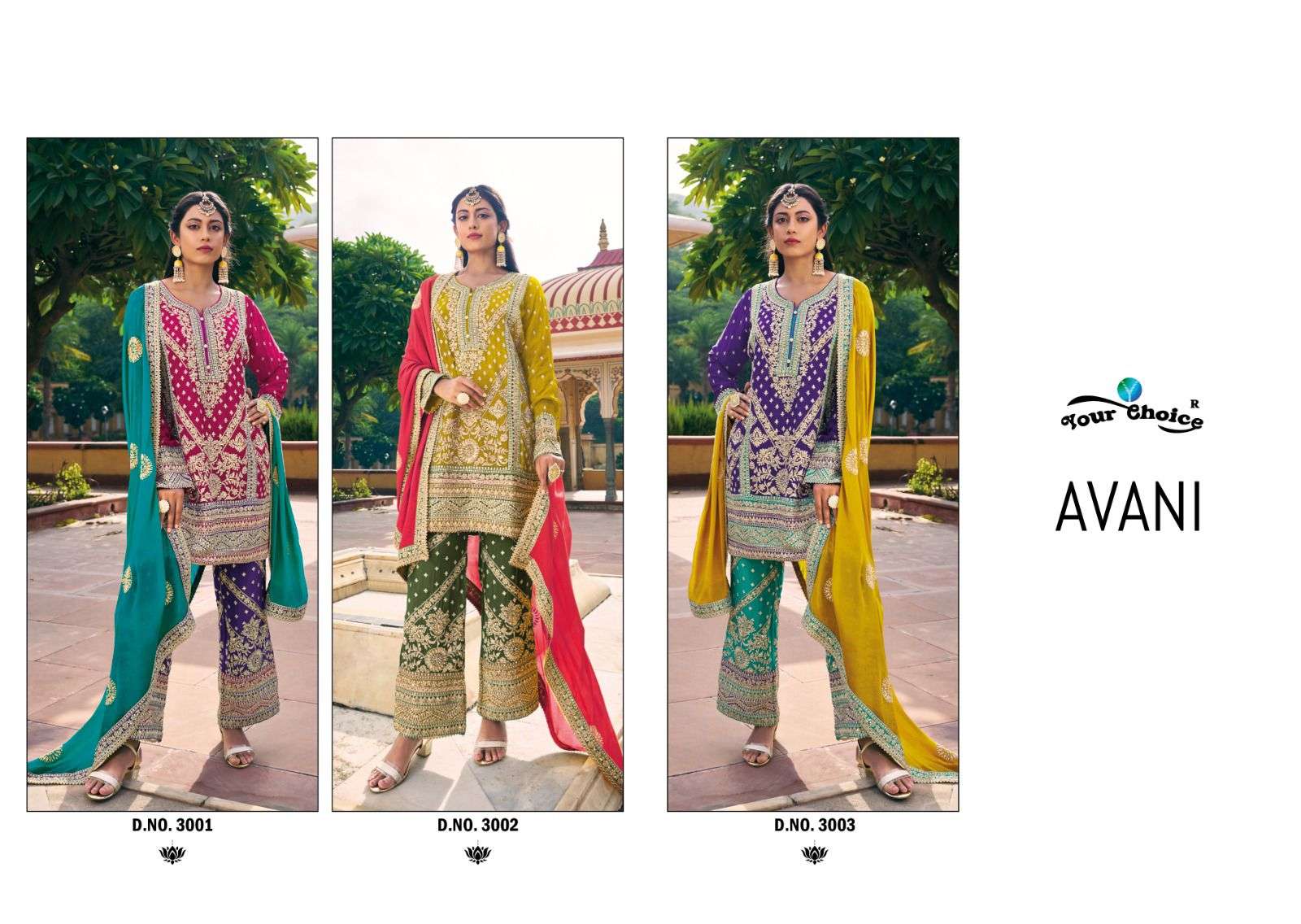 Your Choice Avani Blooming Chinon Wear Wedding Salwar Kameez Wholesale catalog