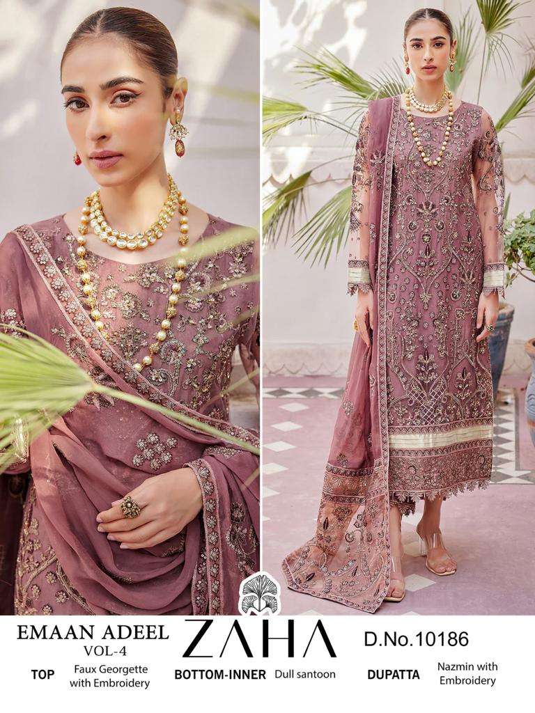 Zaha Emaan Adeel Vol 4 Pakistani Salwar Kameez Wholesale catalog
