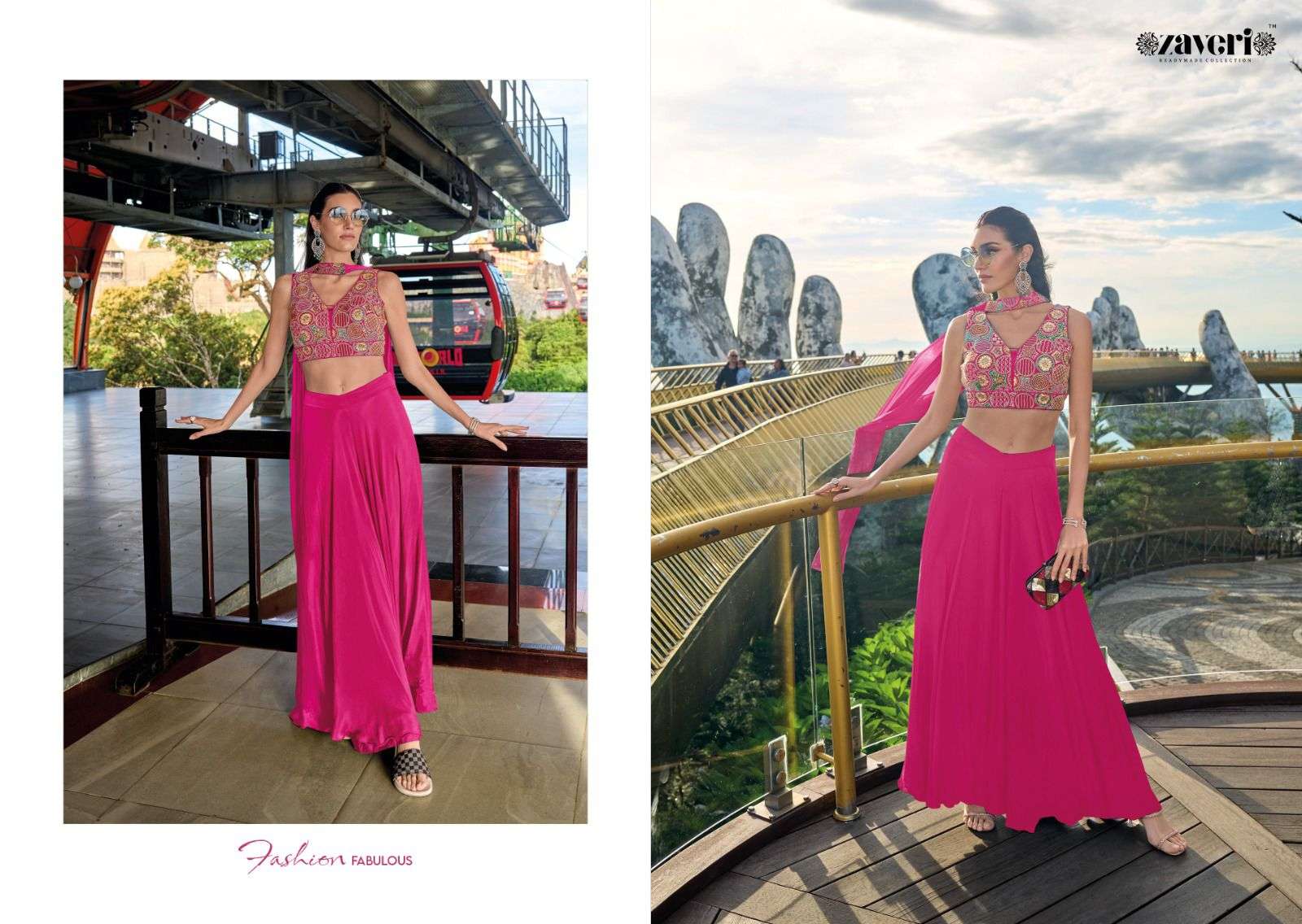 Zaveri Ailis Western Choli Palazo With Dupatta Wholesale catalog
