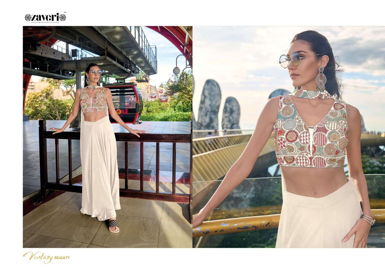 Zaveri Ailis Western Choli Palazo With Dupatta Wholesale catalog