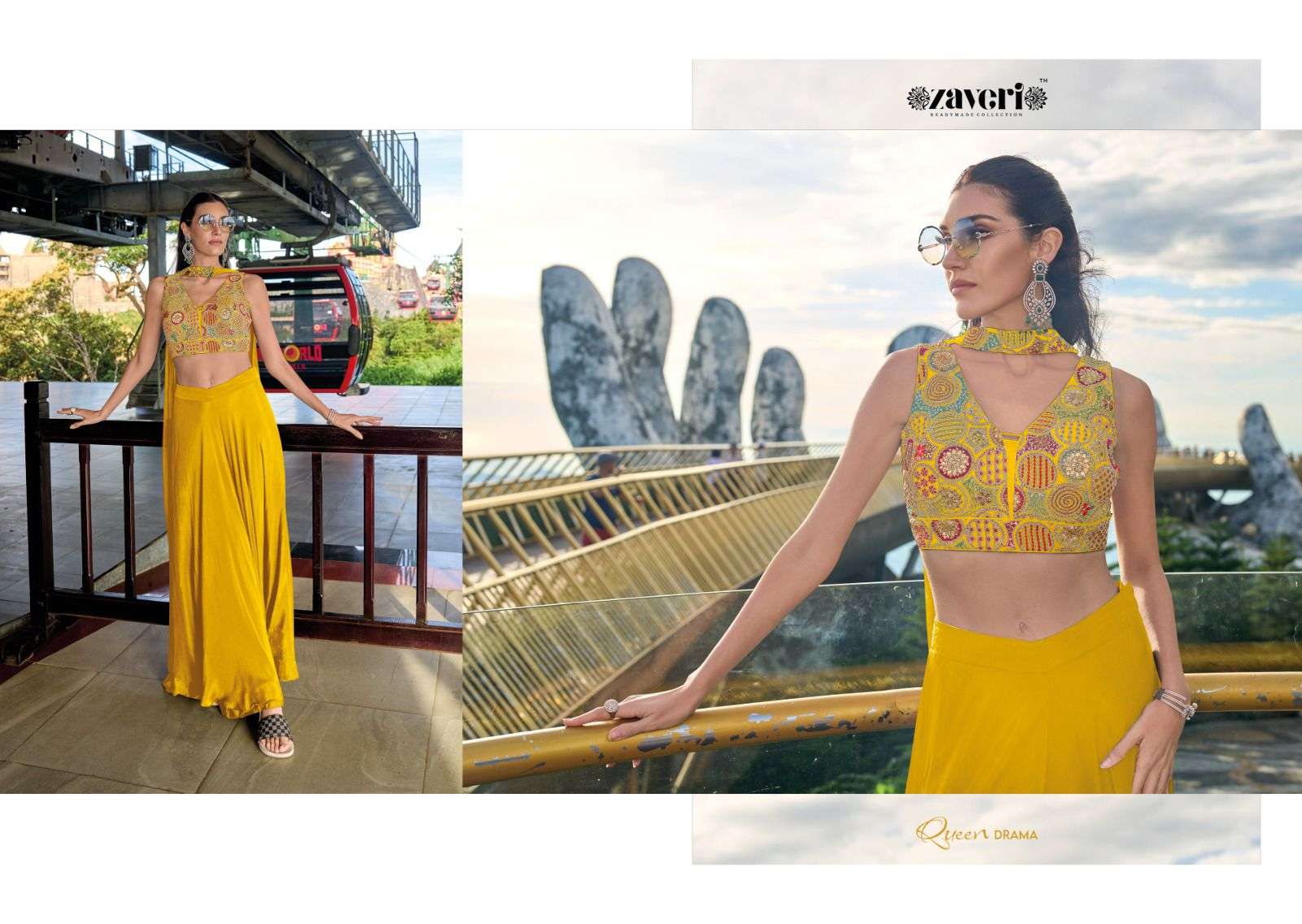 Zaveri Ailis Western Choli Palazo With Dupatta Wholesale catalog