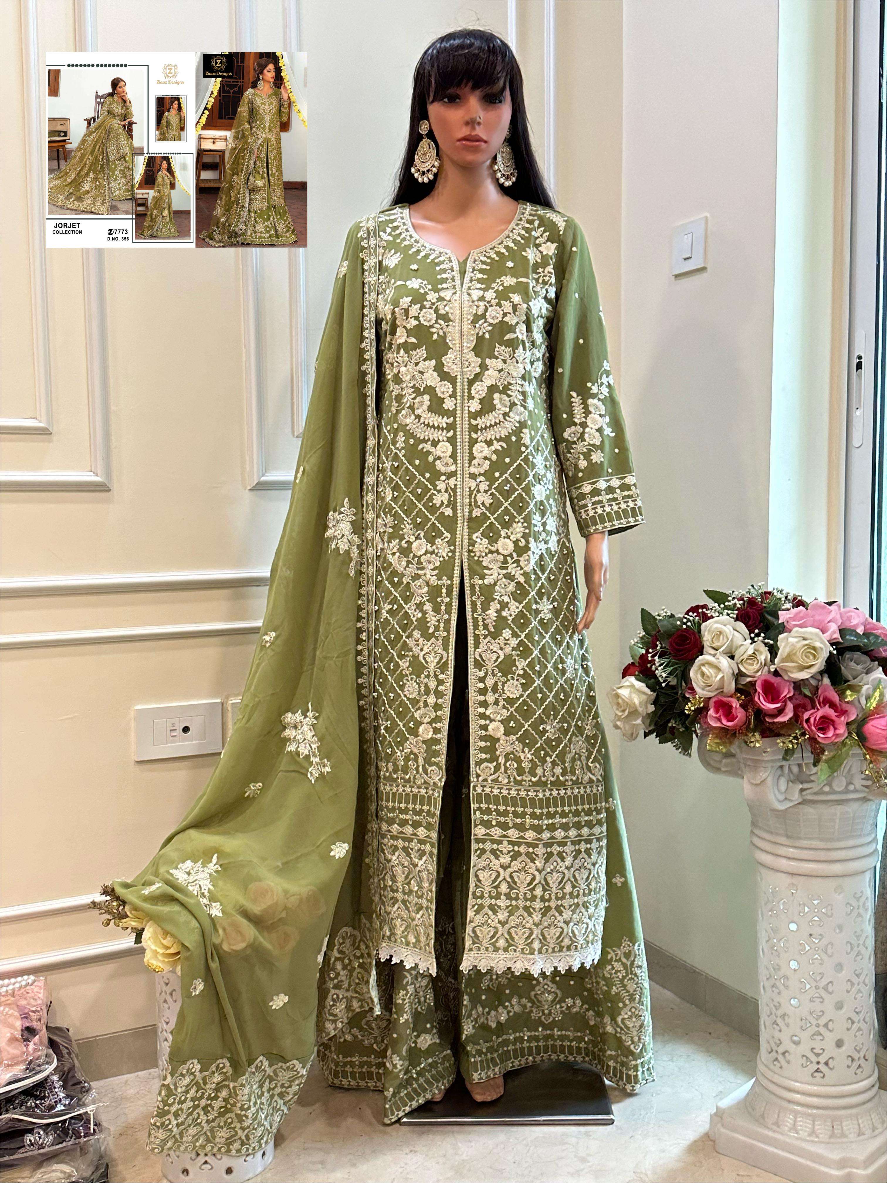 Ziaaz 356 Embroidery Pakistani Salwar Kameez Wholesale catalog