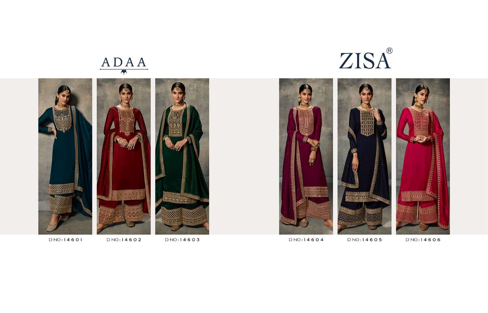 Zisa Adda Designer Silk Georgette Salwar Suits Wholesale catalog