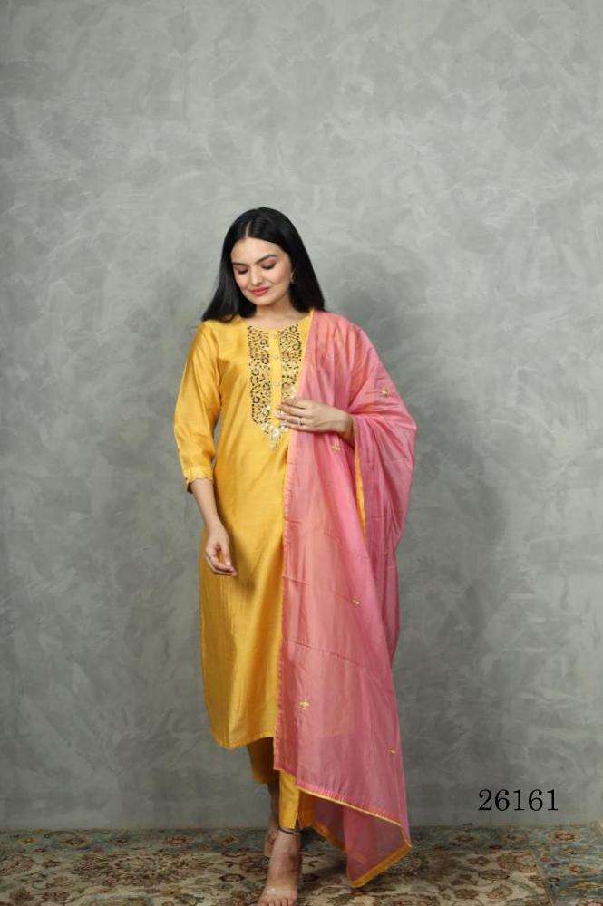 Zulfat Designer Suits 23161 Chanderi Silk Cotton Viscose Attrective Look Kurti Wholesale catalog