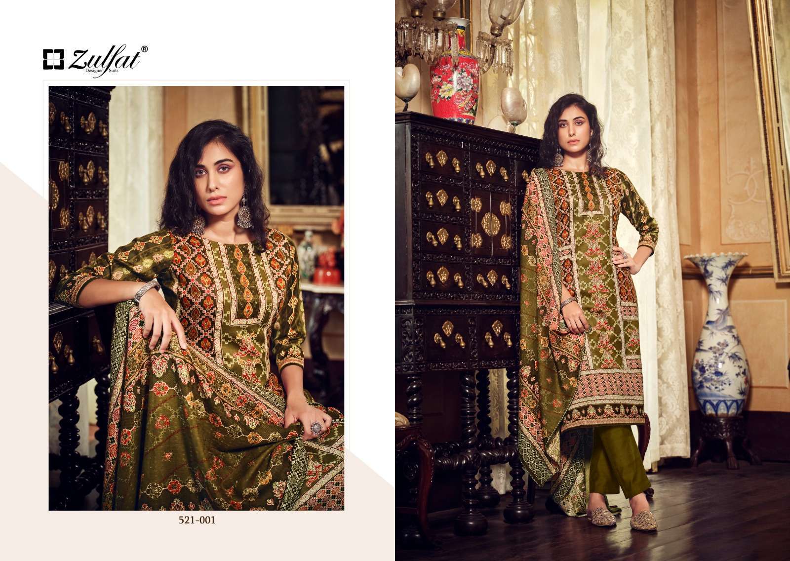 Zulfat Designer Suits Rehnuma Wool Pashmina Salwar Suit Wholesale catalog