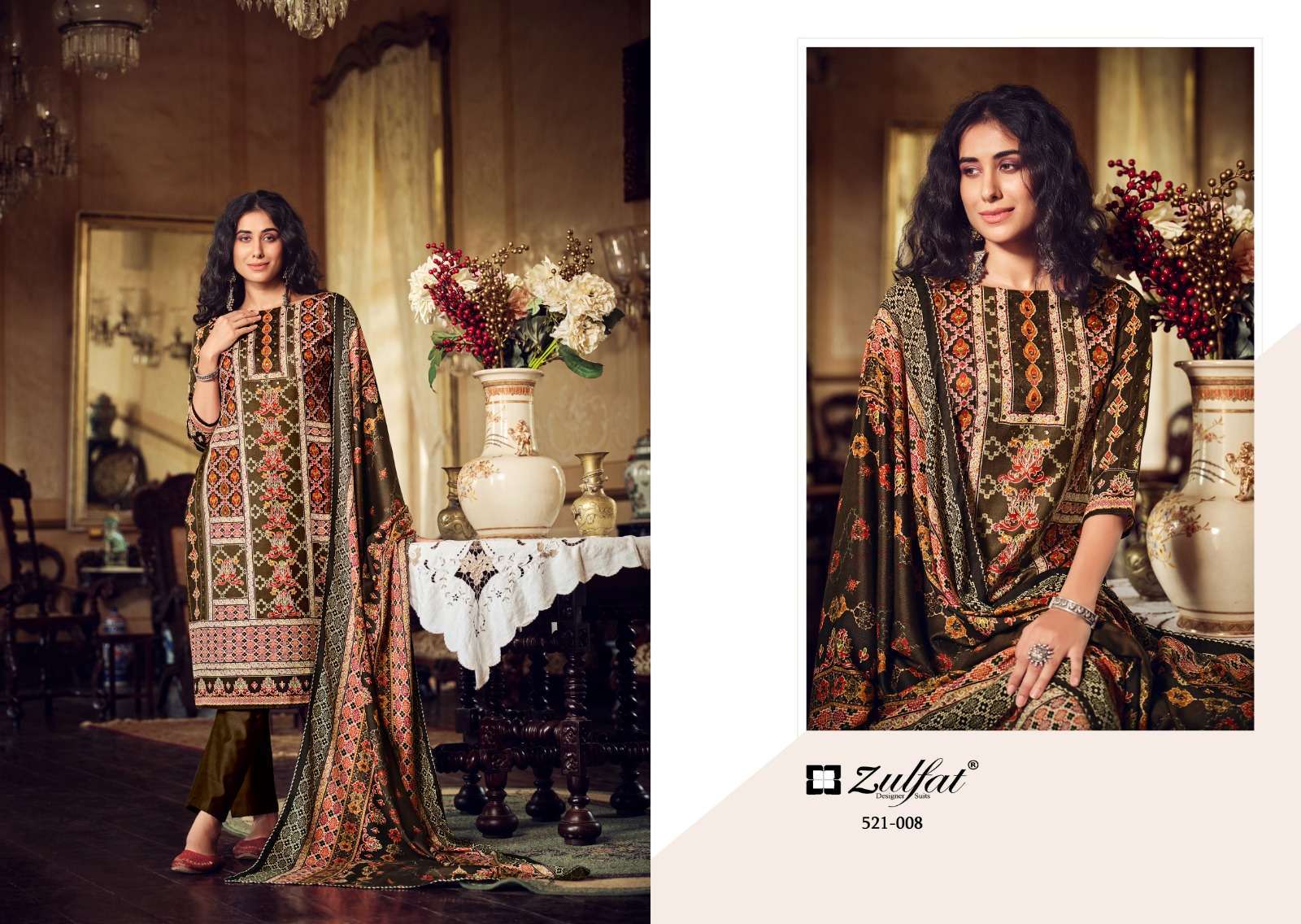 Zulfat Designer Suits Rehnuma Wool Pashmina Salwar Suit Wholesale catalog