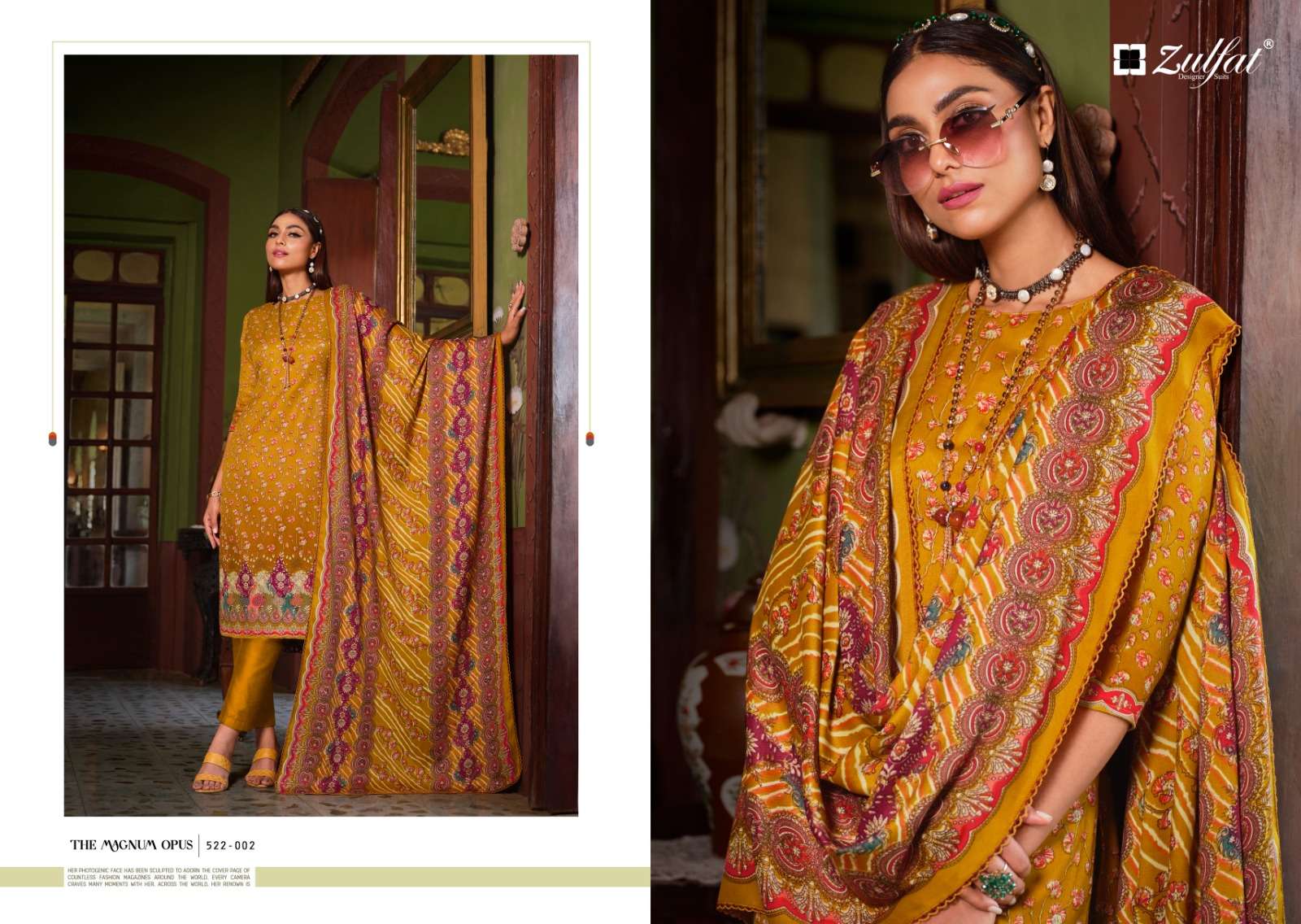 Zulfat Raabia Wool Pashmina Dress Material Wholesale catalog