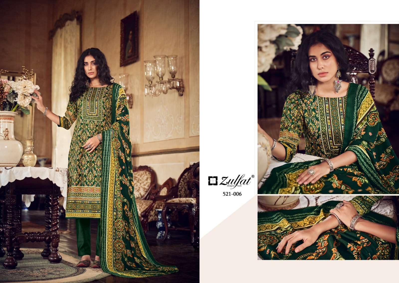 Zulfat Rehnuma Wool Pashmina Dress Material Wholesale catalog