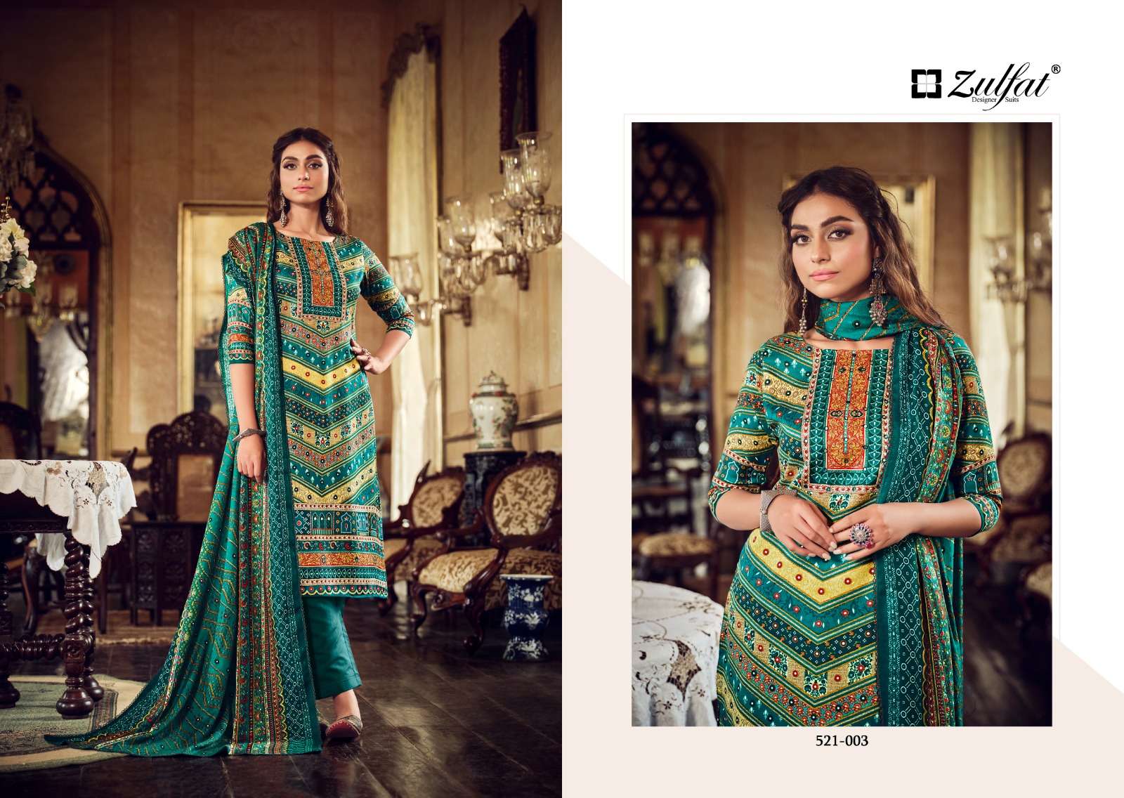 Zulfat Rehnuma Wool Pashmina Dress Material Wholesale catalog