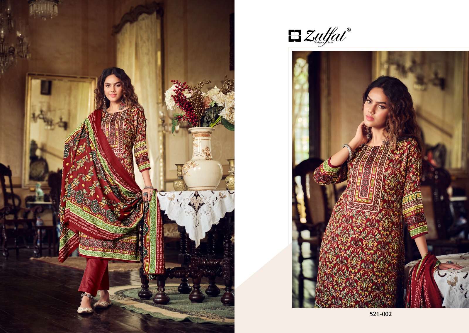 Zulfat Rehnuma Wool Pashmina Dress Material Wholesale catalog